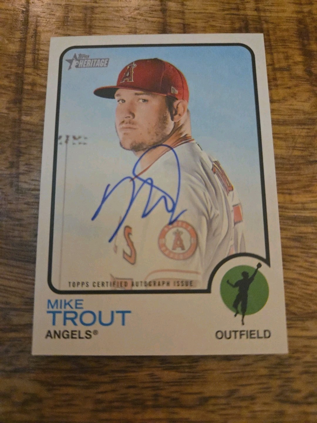 2022 TOPPS HERITAGE REAL ONE AUTO MIKE TROUT AUTOGRAPH ANGELS