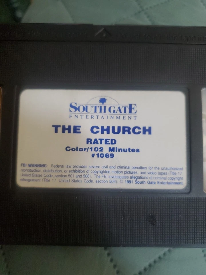 Dario Argento’s The Church VHS Tape 1991 South Gate Release Argento Unrated Rare - Image 4 of 4