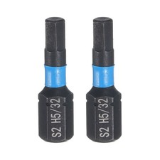2pcs H5/32 SAE Magnetic Hex Screwdriver Bit 1/4" Hex Shank Industrial Bits