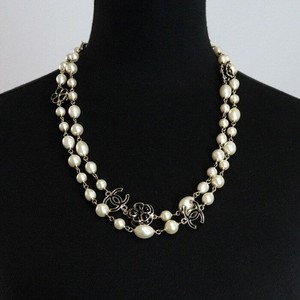 Authentic CHANEL Gold Plated Mini CC Flower Motif Long Necklace 09 Season 153894494 [P]