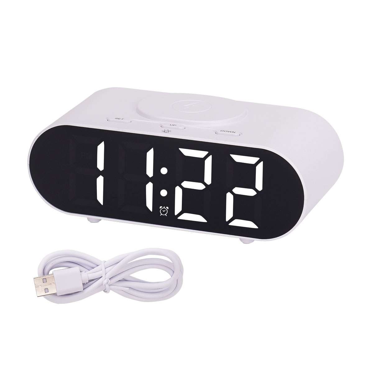 3-in-1 Smart Wireless Fast Phone Charger Night Light Led Digital Alarm Clock new