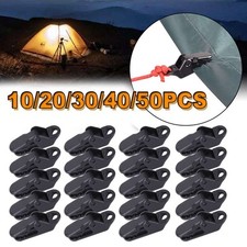 10 50pcs Reusable Tent Tarp Tarpaulin Clip Clamp Buckle Camping Tool Heavy Duty