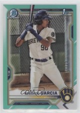 2021 Bowman Chrome Prospects Aqua Refractor 105/125 Eduardo Garcia #BCP-191 s7f
