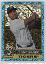 2025 Topps Heritage Chrome Light Blue Sparkle Refractor Andy Ibanez Ibáñez 05gv