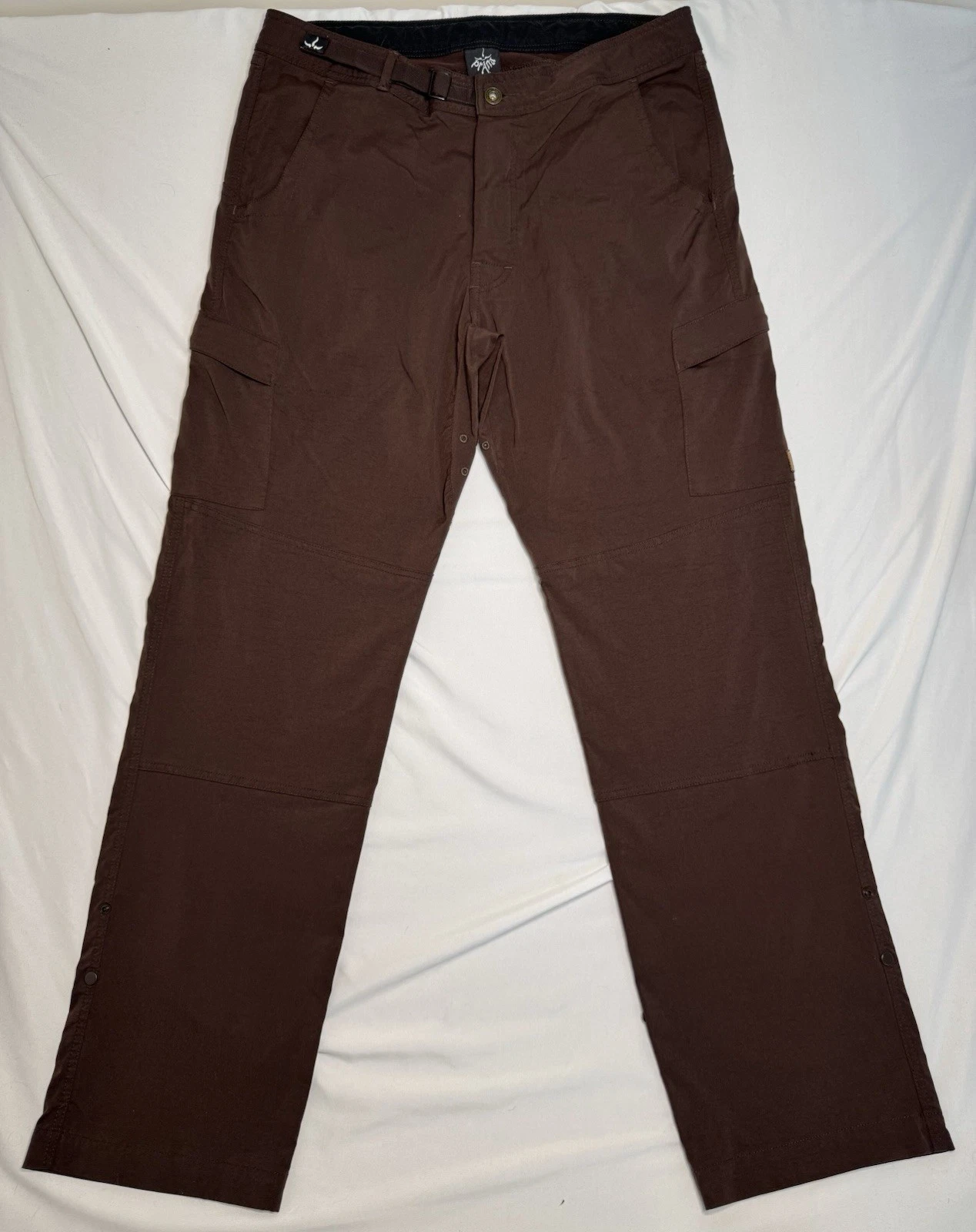 PrAna Stretch Zion Pants Relaxed Straight Fit Brown Men’s Size XL Outdoor Hiking