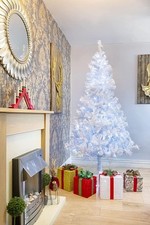 Christmas tree Pre Lit LED Lights Bushy Pine Outdoor XMAS Home Decoration 4-12FT