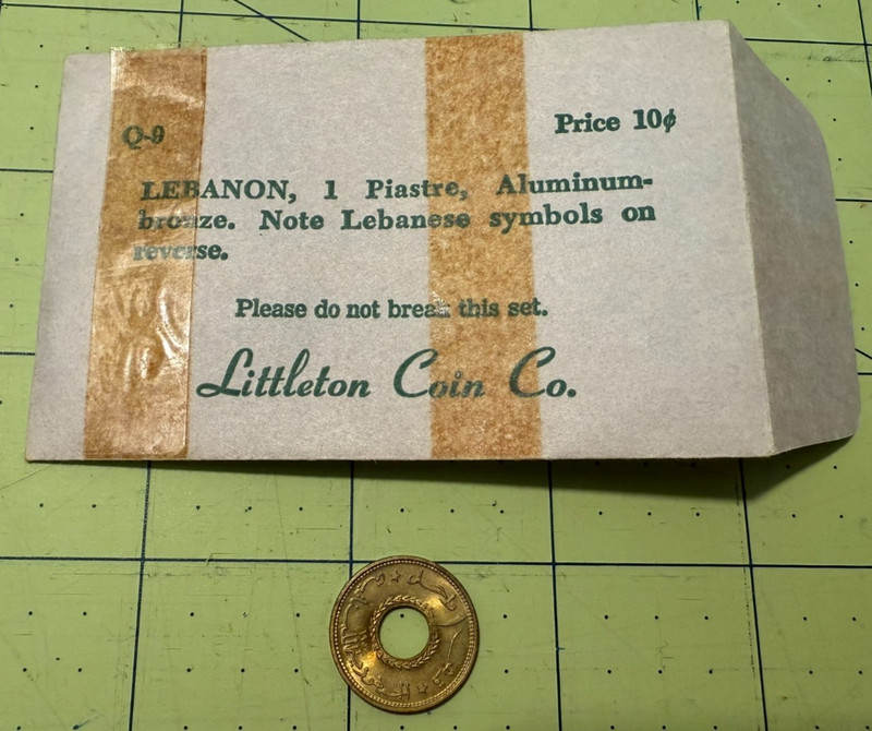 Lebanon One Piastre Aluminum-Bronze 1955