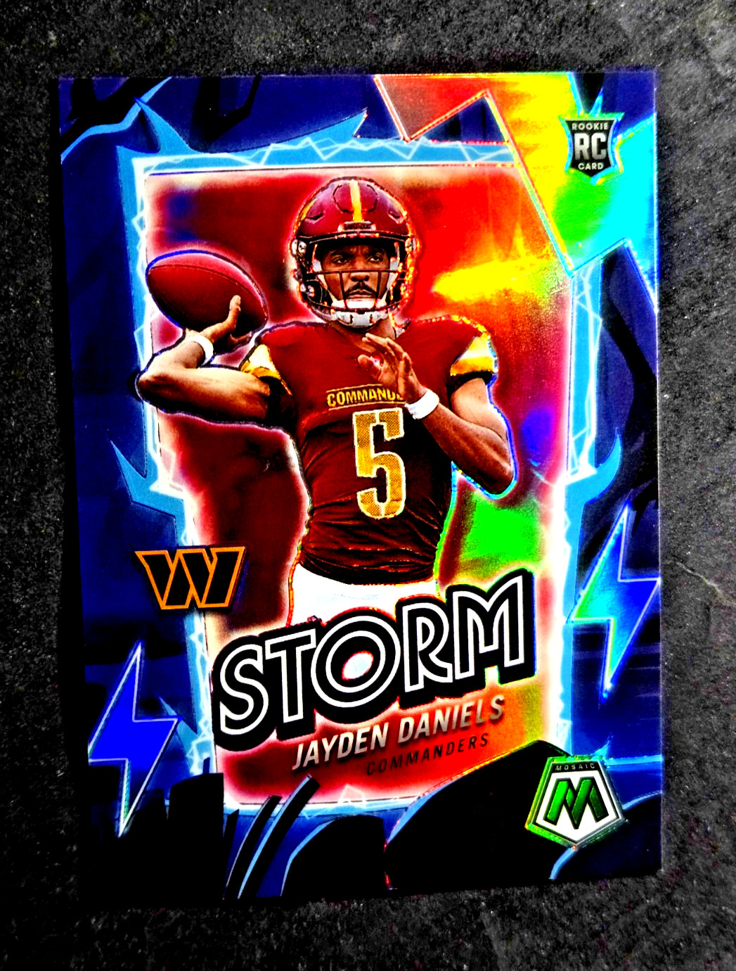 2024 Panini Mosaic Silver Prizm Storm RC Jayden Daniels Rookie Holo #1 MINT 💥💥