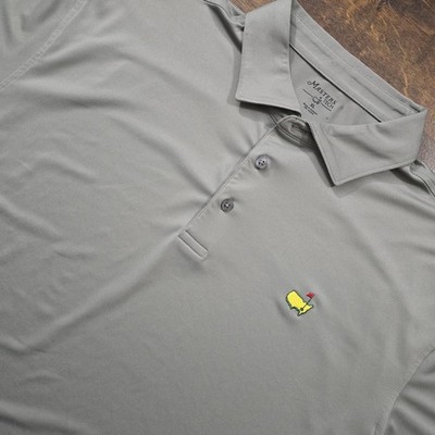 Masters Tournament Shirt Mens XL Gray Golf Polo Masters Tech Augusta National