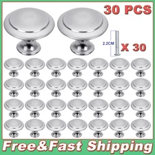 30 X Stainless Steel Door Knobs Cabinet Handles Cupboard Drawer Kitchen Pulls