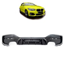 Sport- Heckdiffusor Schwarz glanz 4-Rohr passt f�r BMW 1er F20 F21 ab 2015-2019