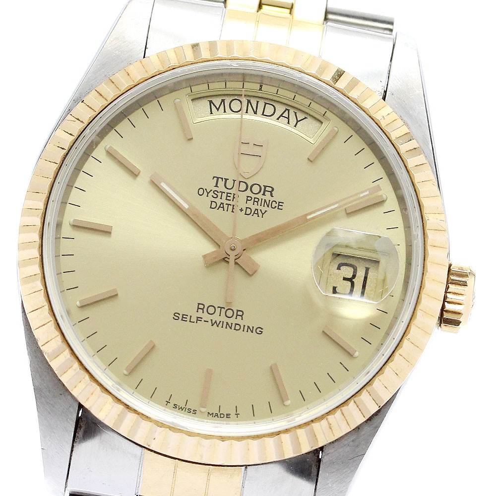 TUDOR Oyster Prince Date Day 76213 gold Dial Automatic Men's