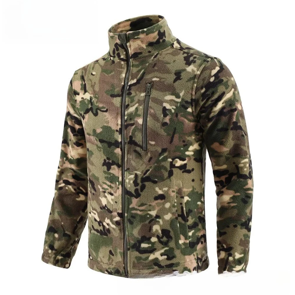 Outdoor Camouflage Jacket Lined Tactical Cardigan Coat Unisex Men Women