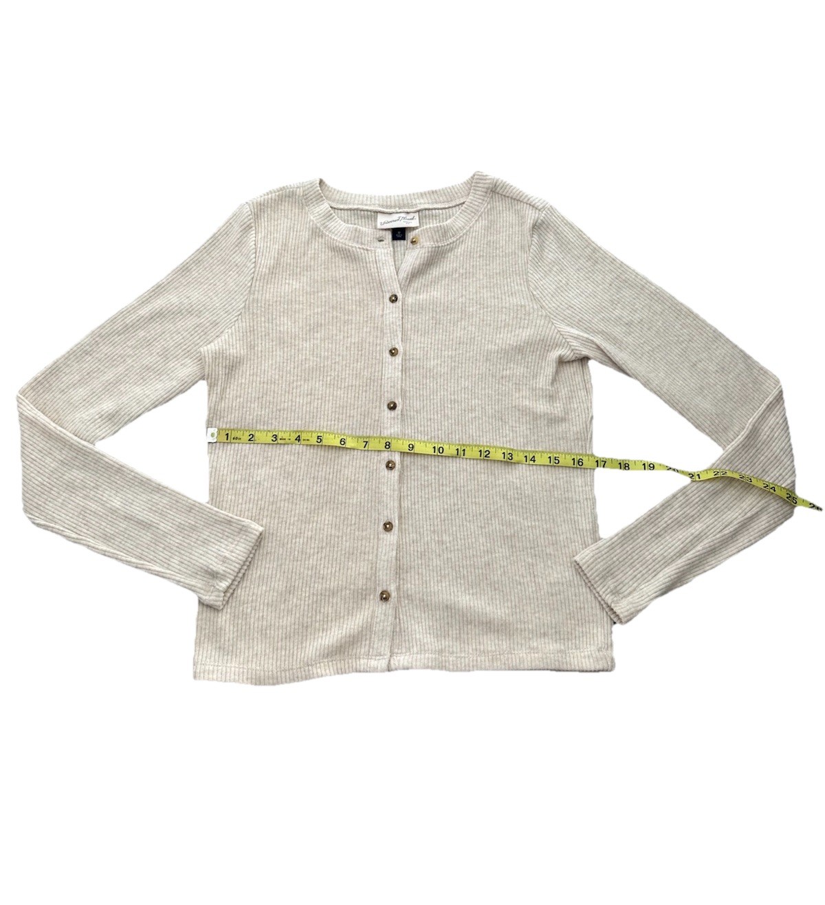 Universal Thread Button-Front Cardigan Cream Size… - image 3