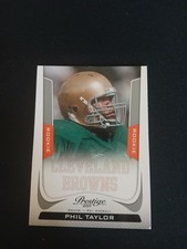 2011 Panini Prestige Phil Taylor #275 Rookie RC Cleveland Browns Football card. rookie card picture