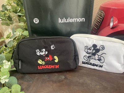 NWT  (2) Disney Lululemon Everywhere Mickey Black White Bundle Belt Bag RETIRED 