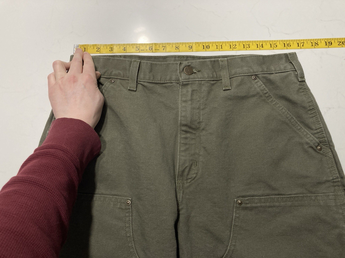 Carhartt B136 MOS Double Knee Work Pants Mens 34x34 (Fits 33x33