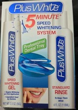 Plus White 5 Minute Speed Whitening System Professional Dental Tray Gel  Rinse