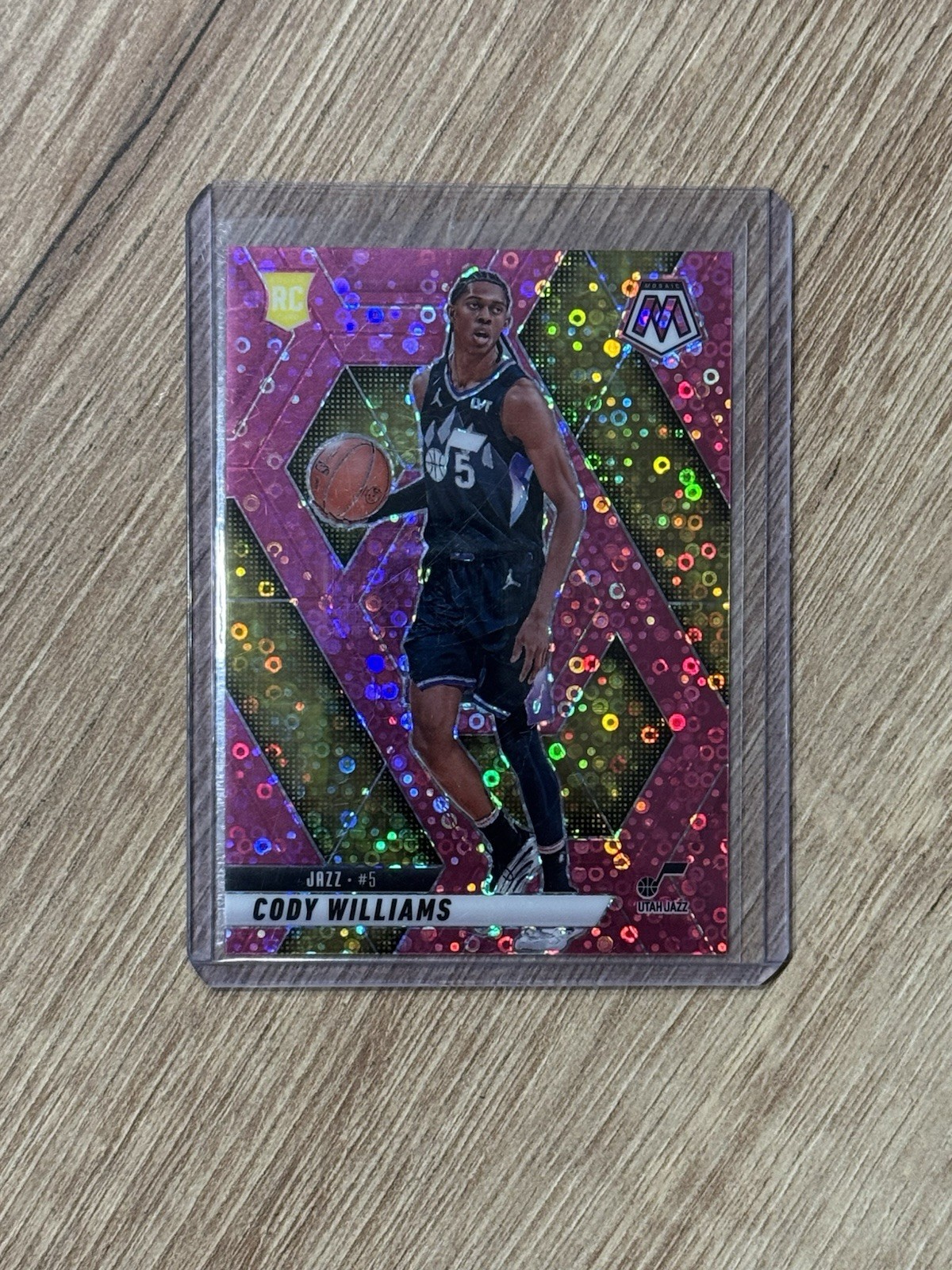 2024-25 Panini Mosaic Cody Williams Fast Break Pink Prizm RC /20 Utah Jazz #207