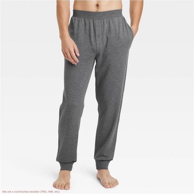 Mens Cotton Modal Knit Jogger Pajama Pants Goodfellow & Co Gray L *SEE DEAL!!!*