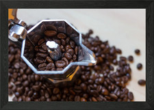 Coffe beans Framed Wall Art Poster Canvas Print Picture