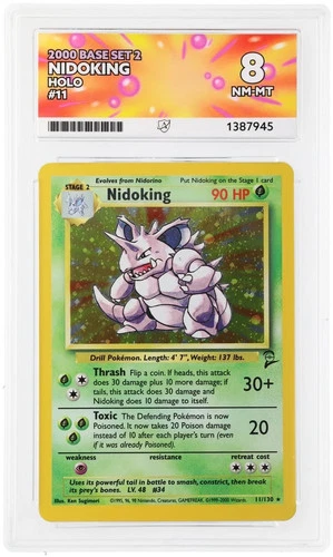 ACE 8 Nidoking 11/130 Base Set 2 WOTC 2000 Holo Pokemon Card - Mint