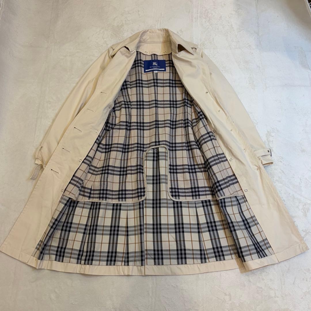 BURBERRY BLUE LABEL Trench Coat Women 36 Light Beige Nova Check Liner Excellent thumbnail 6