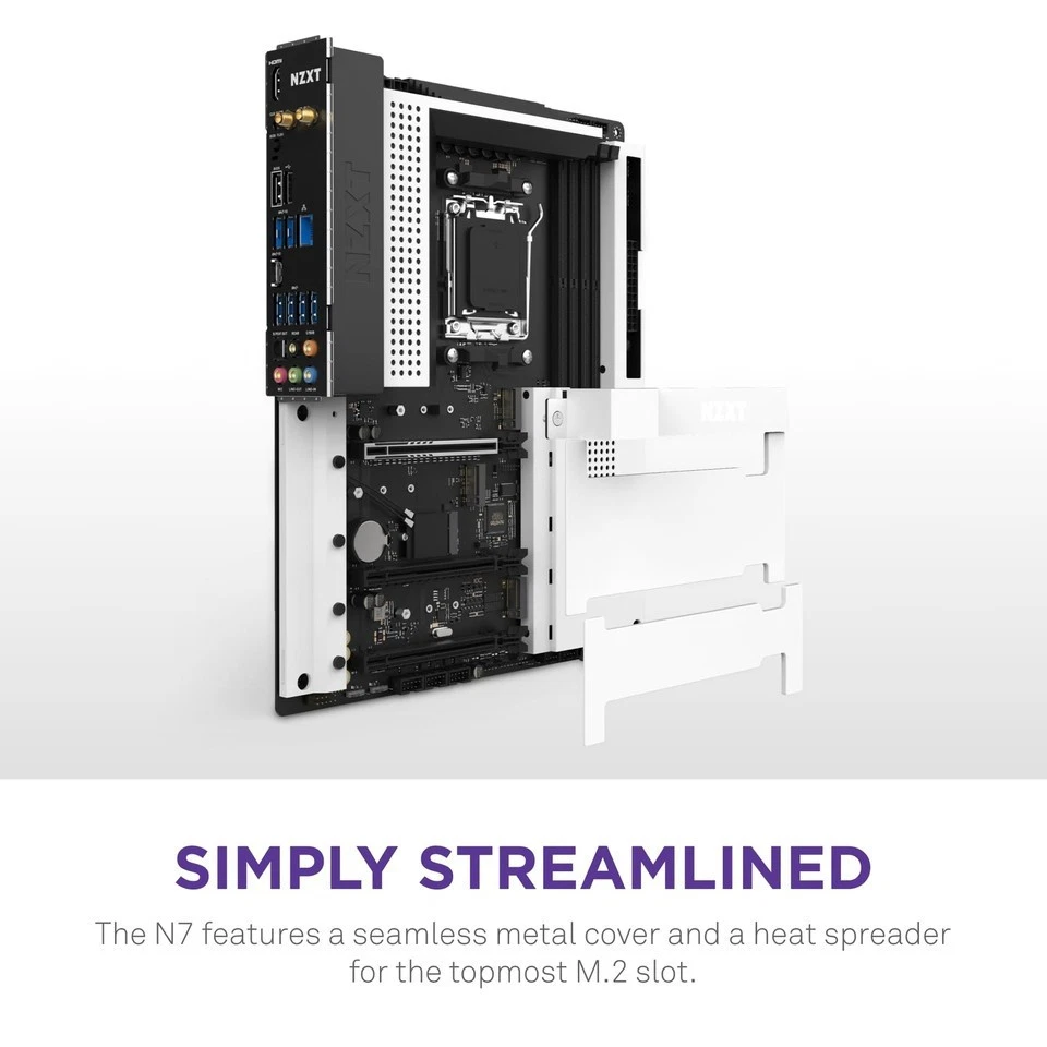 NZXT N7 B650E - AMD B650 Chipset Supporta AMD Ryzen 9000 8000 e 7000 Series CPUs - Immagine 4 di 4