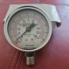 Binks 83-1290 Air Pressure Gauge 150 lbs K261