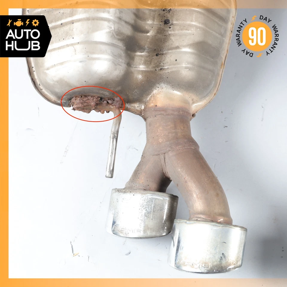 03-08 Mercedes R230 SL55 AMG Silenciadores de escape Silenciador Puntas Conjunto OEM 40k Foto 2 de 4