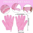 4 Pairs Bath Exfoliating Gloves Scrub Double Sided Bath Mitt Scrubs for Shower