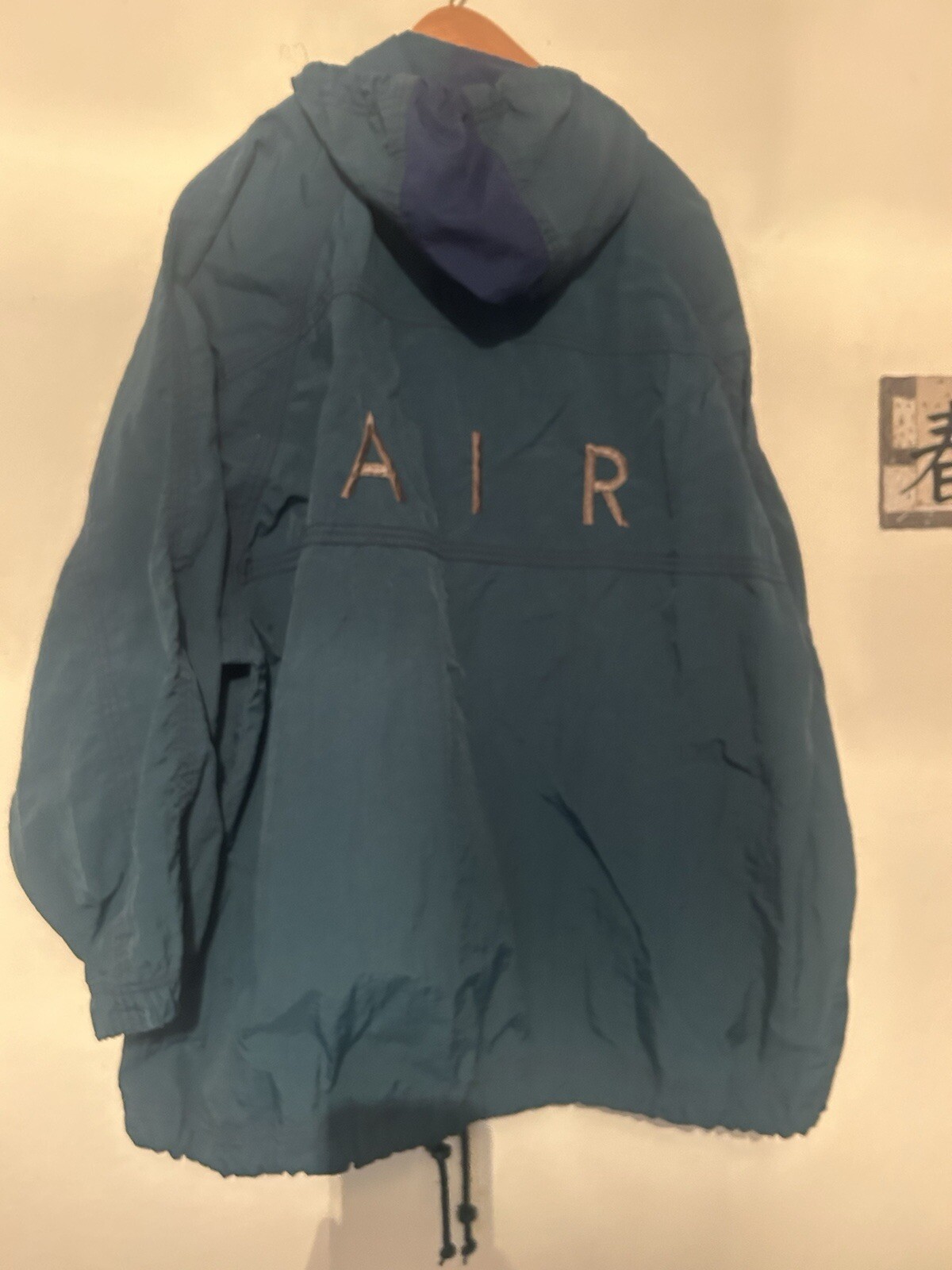 SACAI X NIKE Giacca a vento vintage Y2K Nike Air Large verde acqua shell pioggia inverno stile