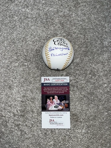 Bill Mazeroski Hof Pittsburgh Pirates Signed 8x Gold Glove Baseball JSA COA