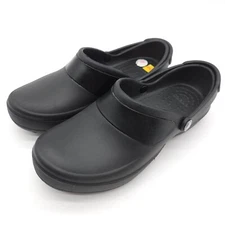 Crocs (Women Size 7) Work Clogs Slip On Non Slip Non Marking Nursing 10876 Black