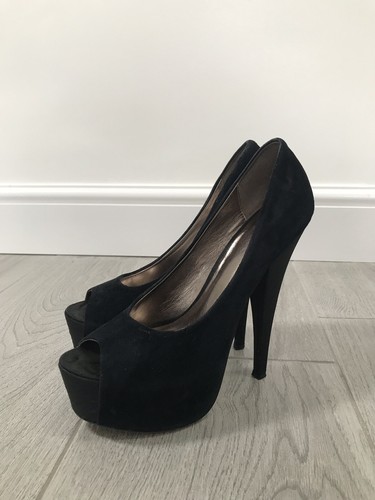 Carvela Kurt Geiger Black Suede Peep 