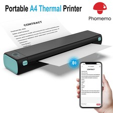 Phomemo M08F A4 Bluetooth Portable Thermal Printer Android iOS Phone Laptop LOT