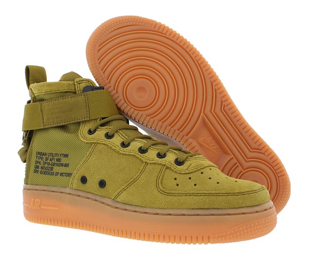 Nike Air Force One Mid Desert Moss Size 7y Boots Aj0424 300 Sf Af1 1 7 For Sale Online Ebay
