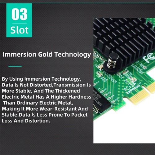 Gigabit Ethernet PCIE x1 Network Adapter Card 4 Port NIC For Realtek Chipset - Afbeelding 8 van 12