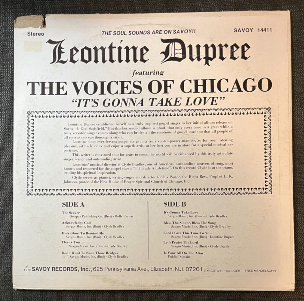 LEONTINE DUPREE - It's Gonna Take Love ~ SAVOY 14411 {orig