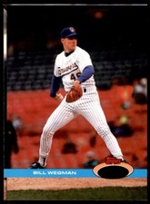 1991 Stadium #398 Bill Wegman Brewers OVERSIZE No Gold Error SET BREAK RARE!