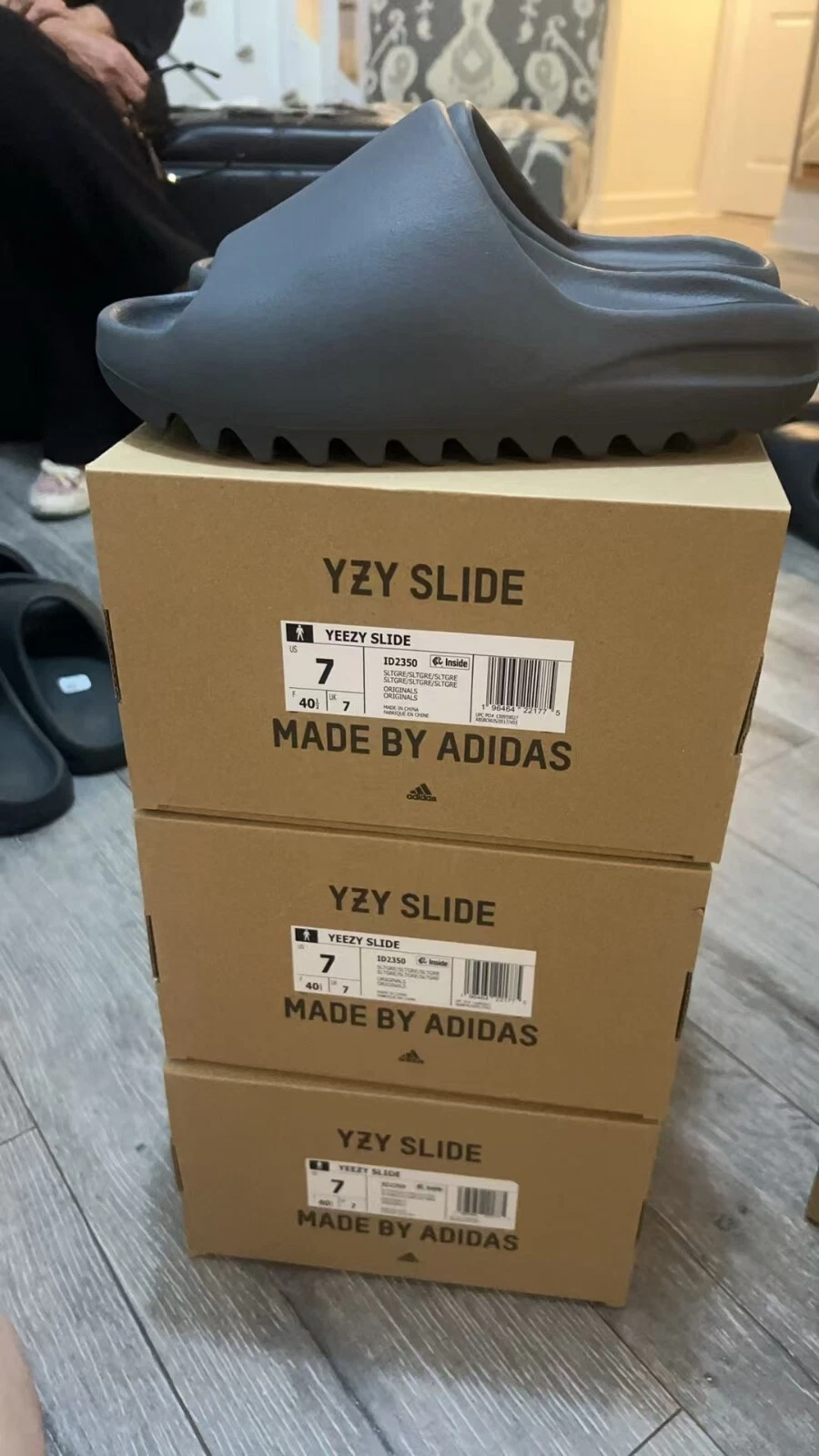 ADIDAS scivolo yzy grigio ardesia taglia 7