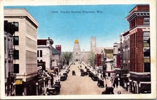 Capitol Ave Cheyenne WY Wyoming Old Cars WB Postcard UNP VTG HHT Unused Vintage