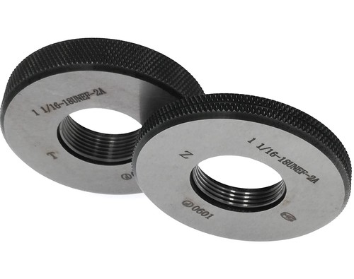 Thread Ring Gage 1" 1/16-18 UNEF 2A Thread Ring Gauge GO NOGO 1 1/16-18 UN Gages