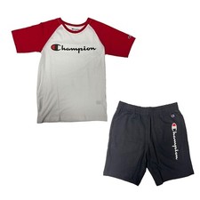 Champion Boy s Red White Black T-Shirt Short Set S01
