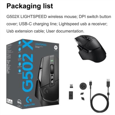 Logitech G502 X LightSpeed Wireless Gaming Mouse with HERO 25K