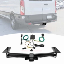 Trailer Tow Hitch For 2015-2025 Ford Transit- 150/250 w/ Wiring Harness Kit