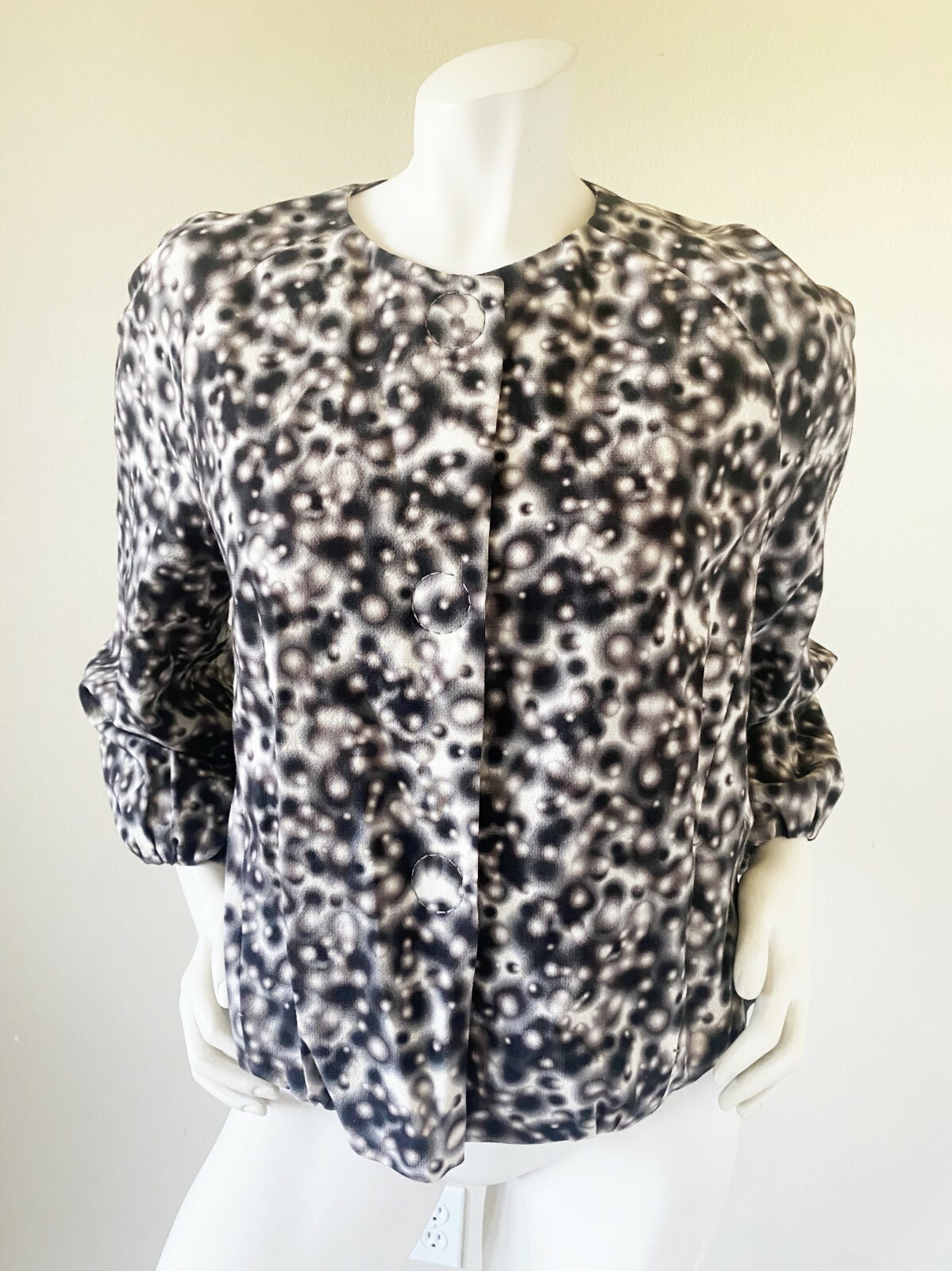Nwt Akris Punto Brown Multicolor Wool Jacket Size: 8