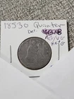 1853 O Seated Liberty Quarter AG / VG