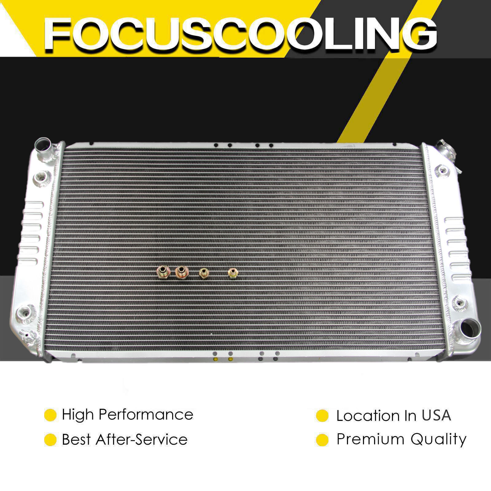 Stamped Radiator KKS STAMPED TANK 3 Row Radiator For 1985-1995 Cadillac DeVille ...
