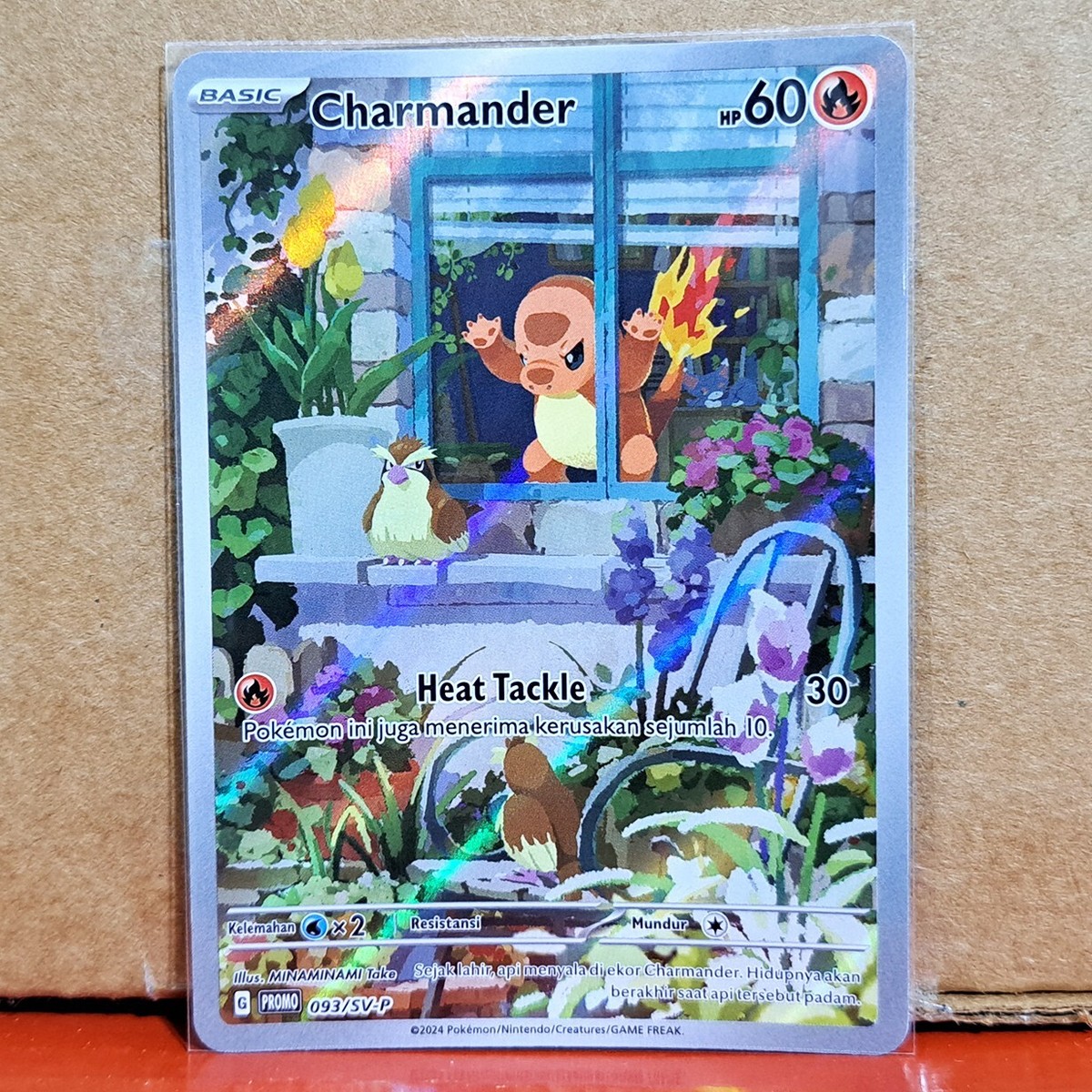 Charmander 093/SV-P AR Shiny Treasure EX Promo Foil Pokemon TCG Card Indonesia Charmander 093/SV-P AR Shiny Treasure EX Promo Foil Pokemon TCG Card Indonesia